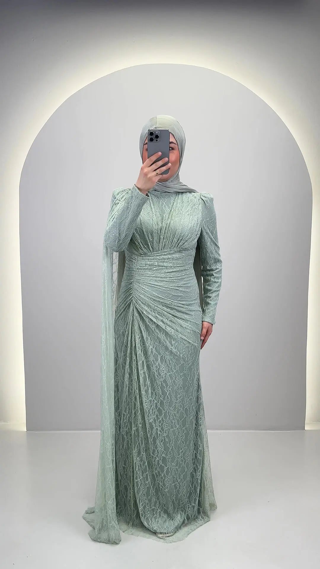 Vestido de noche Asell Mint