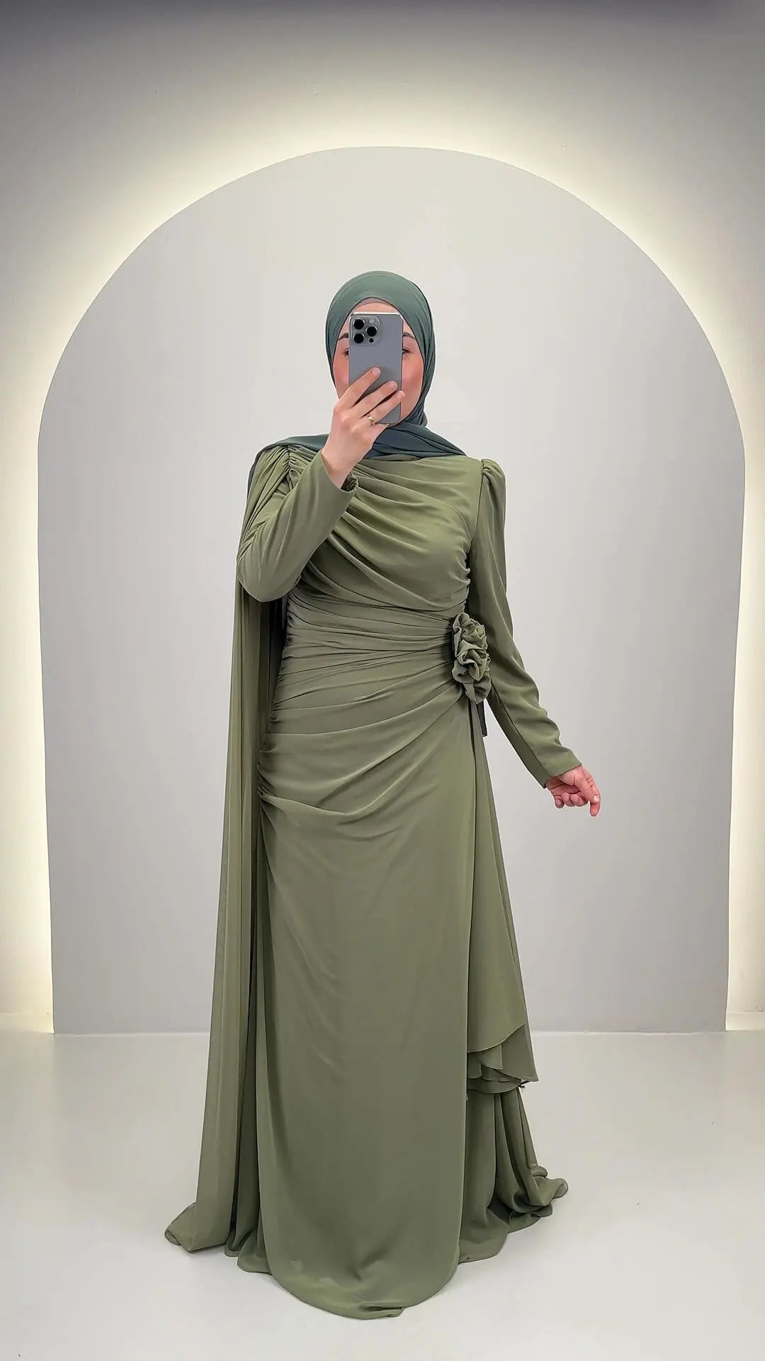 Vestido de noche Nila verde