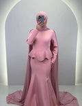 Vestido de noche Simay rosa