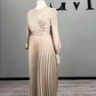 Vestido de noche Ponti Beige