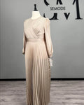 Vestido de noche Ponti Beige
