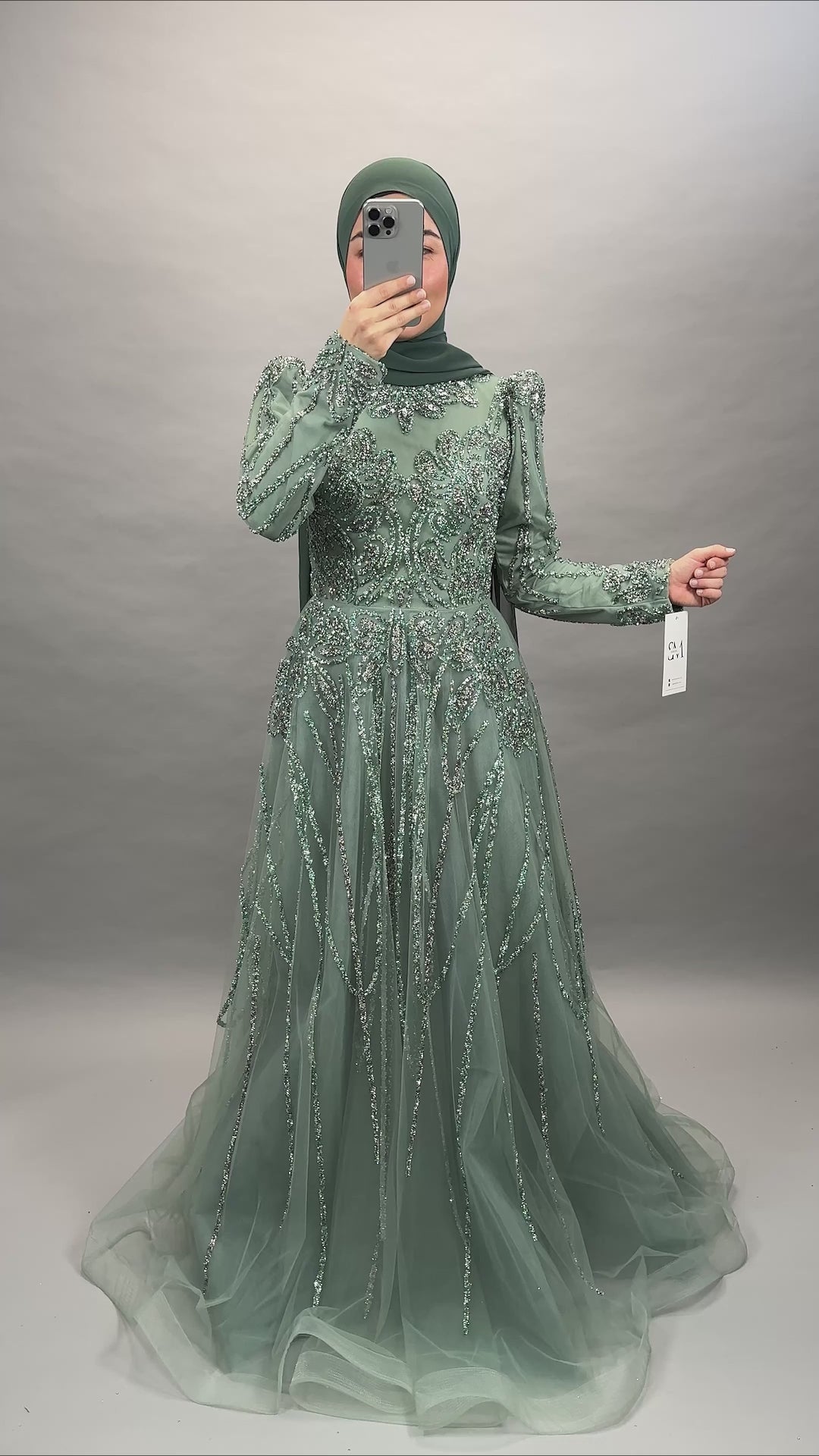 Robe de soirée exclusive Princesse Mint