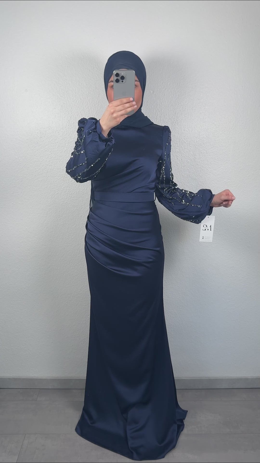 Robe de soirée Tami bleu foncé