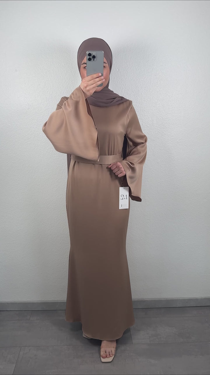 Robe de soirée Gülperi beige