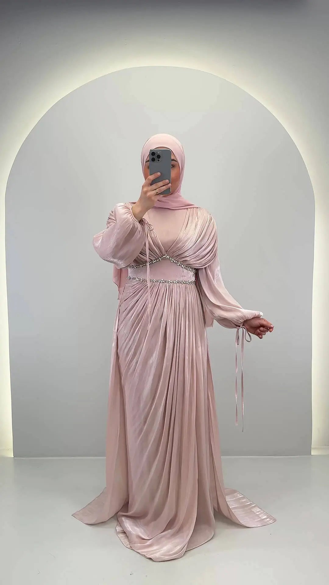 Meslina evening dress pink