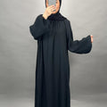 Sera Musselin Kleid Schwarz