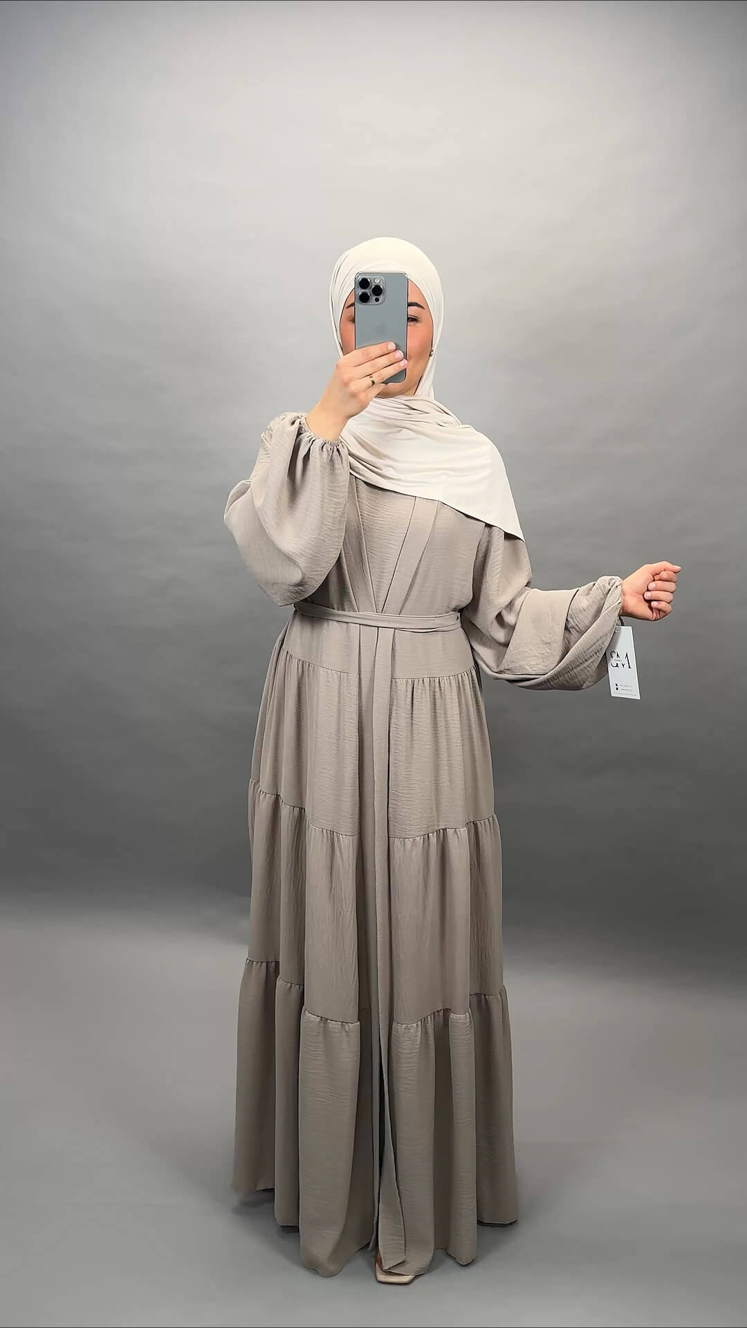 Senem Abaya Taupe