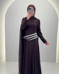 Vestido de noche Seyla Marrón
