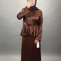 Siana vestido de noche marron
