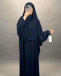 Sila Abaya Set Khimar azul oscuro
