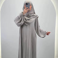 Hifaya Abaya Set with Khimar Taupe
