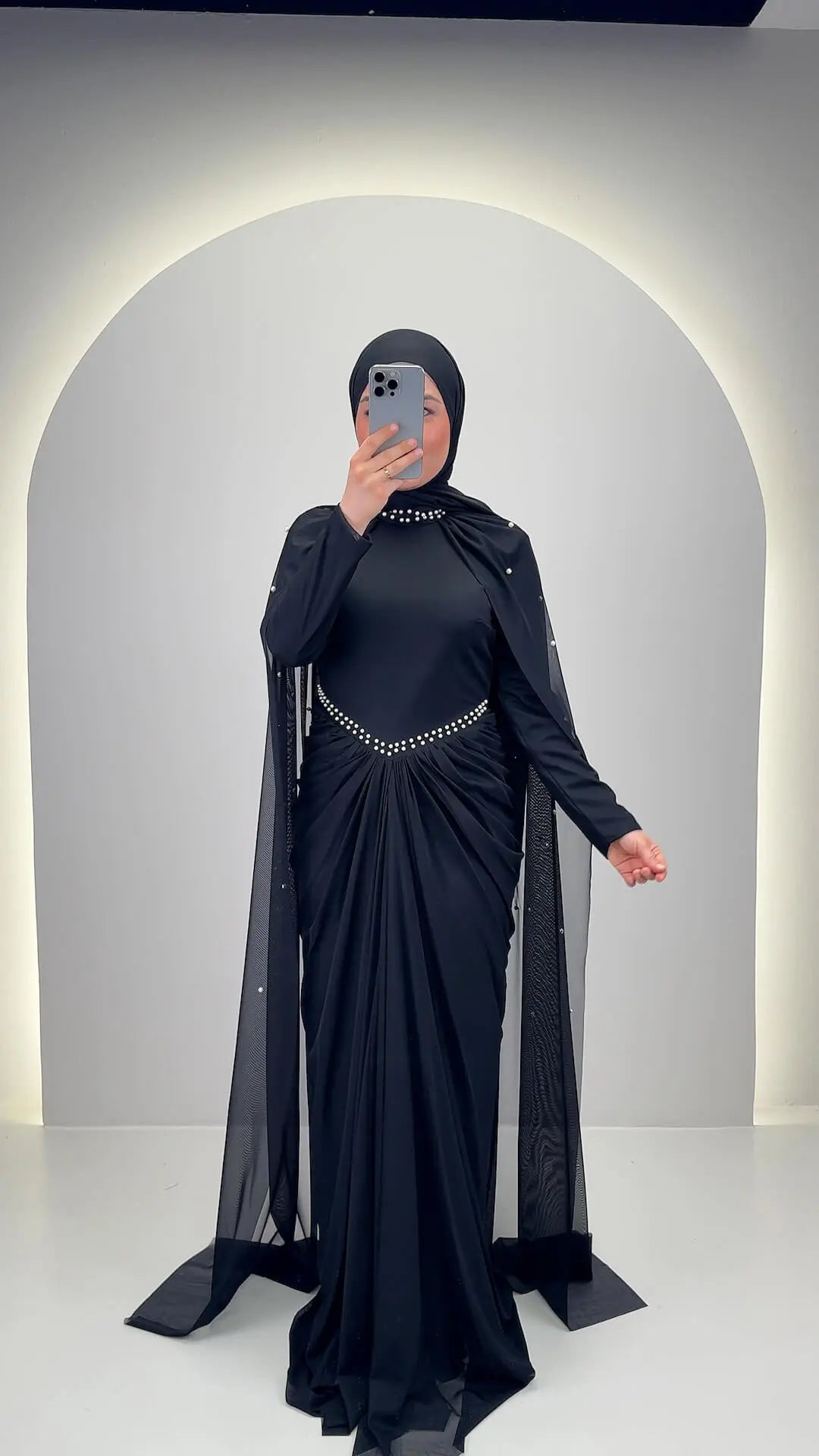 Vestido de noche Tiya negro