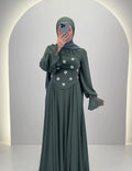 Vestido de noche Tisla verde