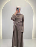 Vestido de noche Arami Taupe