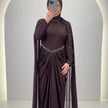 Vestido de noche Tiya marrón