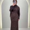 Vestido de noche Tuyana marrón