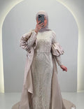 Vestido de noche Tias beige