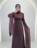 Yarenay vestido de noche marrón