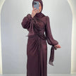 Vestido de noche Yildiz Marrón