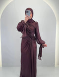 Vestido de noche Yildiz Marrón